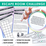 Mood Literary Device Presentation and Fiction Escape Room Reading Activity