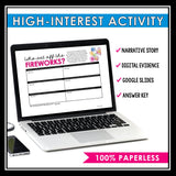 New Year's Close Reading Digital Mystery Inference Activity - Fireworks Surprise