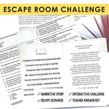 POETRY COMPREHENSION ACTIVITY INTERACTIVE READING CHALLENGE ESCAPE