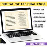 Poetry Reading Comprehension Slides & Digital Escape Room Reading Activity