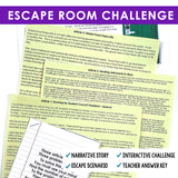 Problem and Solution Text Structure Presentation & Escape Room Reading Activity