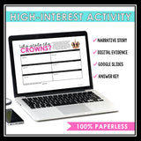 CLOSE READING DIGITAL INFERENCE MYSTERY: WHO STOLE THE PROM KING AND QUEEN'S CROWNS?