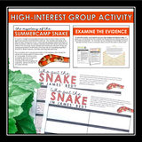 CLOSE READING INFERENCE MYSTERY: WHO PUT THE SNAKE IN THE SUMMER CAMP BED?