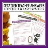 HALLOWEEN READING COMPREHENSION - SUPERSTITIONS