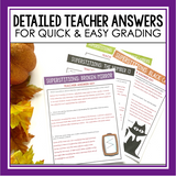 Halloween Reading Comprehension - Superstitions Nonfiction Articles & Questions