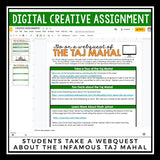 Nonfiction Reading Comprehension Digital Article and Activities - The Taj Mahal