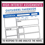 The Outsiders Assignments Bundle - Creative Response and Analysis of the Novel