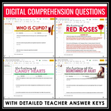 Valentine's Day Nonfiction Reading Comprehension - Digital Assignments