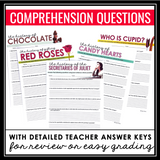 Valentine's Day Nonfiction Reading Comprehension - Articles and Assignments