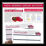 Valentine's Day Close Reading Mystery Inference Activity - Secret Admirer