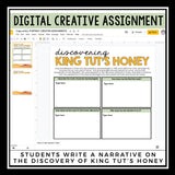 Nonfiction Reading Comprehension Digital Article & Activities - King Tut's Honey
