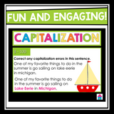 GRAMMAR GAME: HOMOPHONES, SPELLING, COMMAS, AND CAPITALIZATION