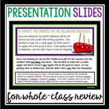 HALLOWEEN GRAMMAR TASK CARDS ACTIVITY