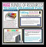 GRAMMAR ACTIVITY BUNDLE: ACTIVITIES, PRESENTATIONS, TASK CARDS, AND MORE!