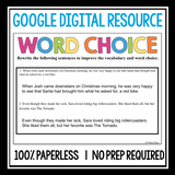 DIGITAL WORD CHOICE BELL RINGERS : IMPROVE VOCABULARY