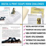 GRAMMAR CHALLENGE PROGRAM ESCAPE CHALLENGES  DIGITAL & PRINT BUNDLE