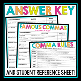 COMMAS ACTIVITY: QUOTES TASK CARDS