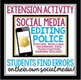 GRAMMAR ACTIVITY EDITING CELEBRITY SOCIAL MEDIA