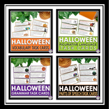 HALLOWEEN TASK CARDS GRAMMAR, PARTS OF SPEECH, FIGURATIVE LANGUAGE, & VOCABULARY