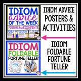 IDIOMS - ACTIVITIES, ASSIGNMENTS, POSTERS, TASK CARDS, & AWARDS BUNDLE