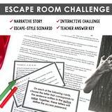 Active and Passive Voice Grammar Activity Escape Room Challenge, Slides, & Quiz