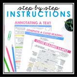 CLOSE READING & ANNOTATING TEXT