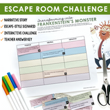 Connotation Vocabulary Word Practice Escape Activity Challenge, Slides, and Quiz