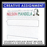 NONFICTION ARTICLE AND ACTIVITIES INFORMATIONAL TEXT: NELSON MANDELA