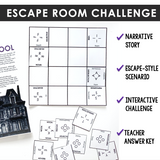 Parts of Speech Grammar Activity Escape Room Challenge, Presentation, and Quiz