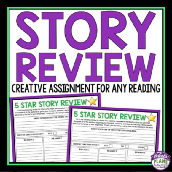BOOK REVIEW ASSIGNMENT - ANY SHORT STORY OR NOVEL
