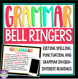 GRAMMAR BELL RINGERS PRESENTATION AND TASK CARDS