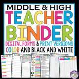 TEACHER BINDER