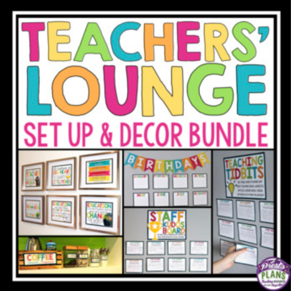 TEACHERS' LOUNGE / STAFFROOM SET UP AND DECOR BUNDLE