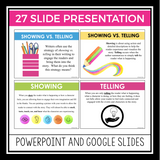 SHOWING VS TELLING WRITING STRATEGY DIGITAL AND PRINT